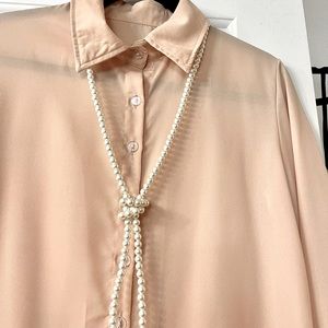 Elegant high-low H&M blouse (peach)